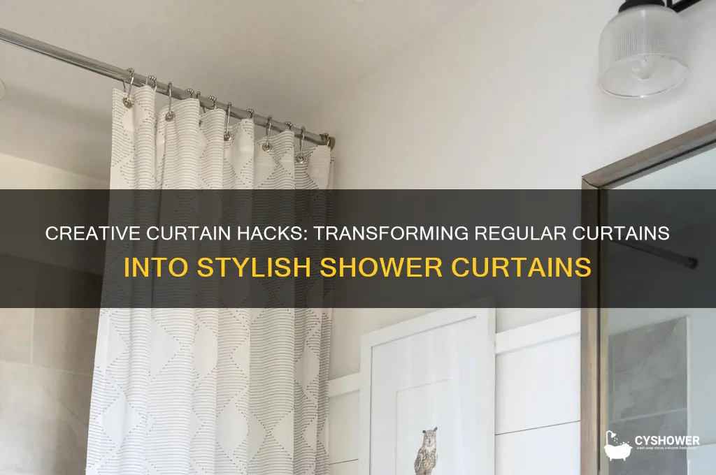 how to hang curtains as shower curtain