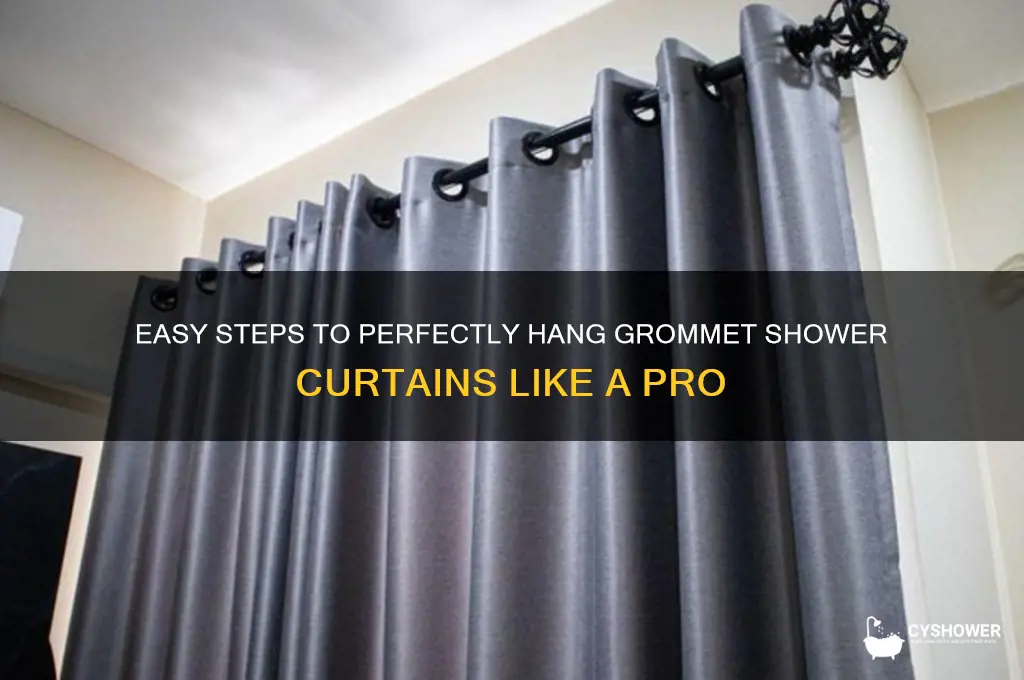 how to hang grommet shower curtains