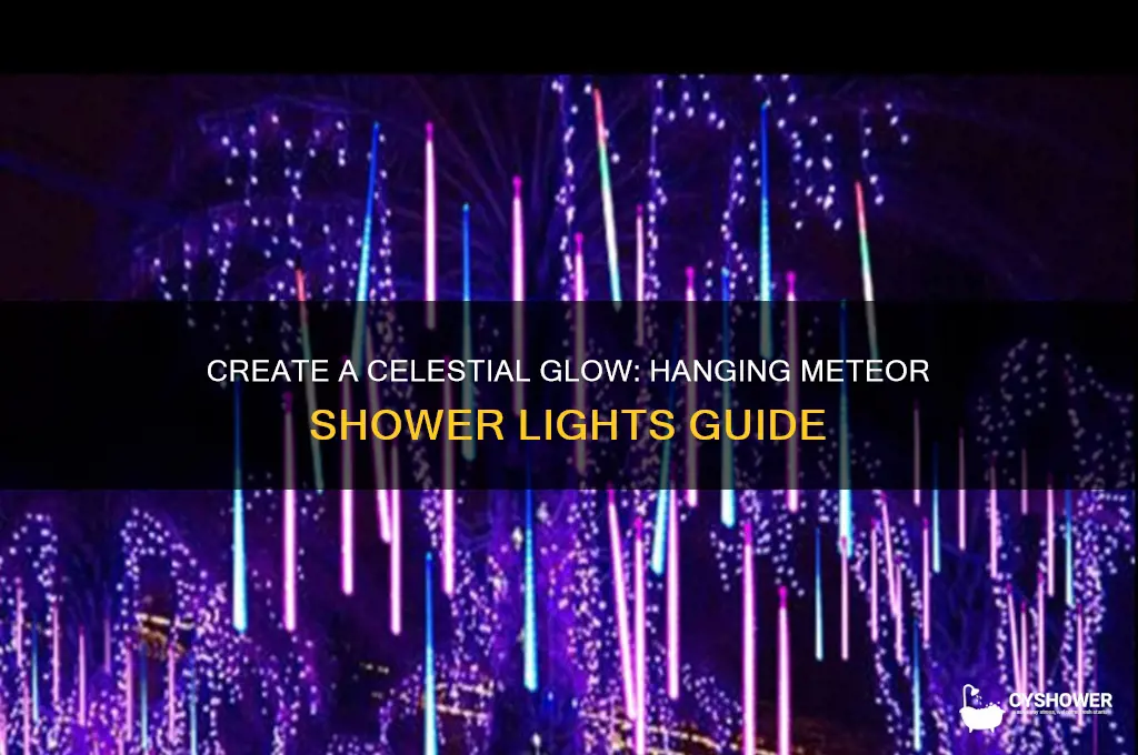 how to hang meteor shower lights