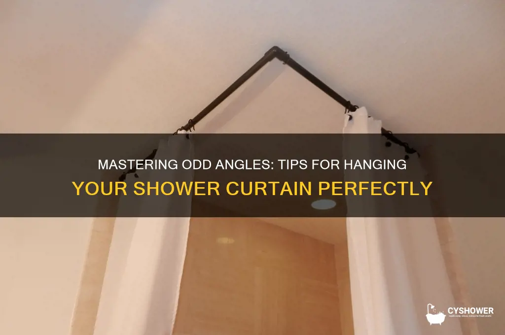 how to hang shower curtain at odd angle
