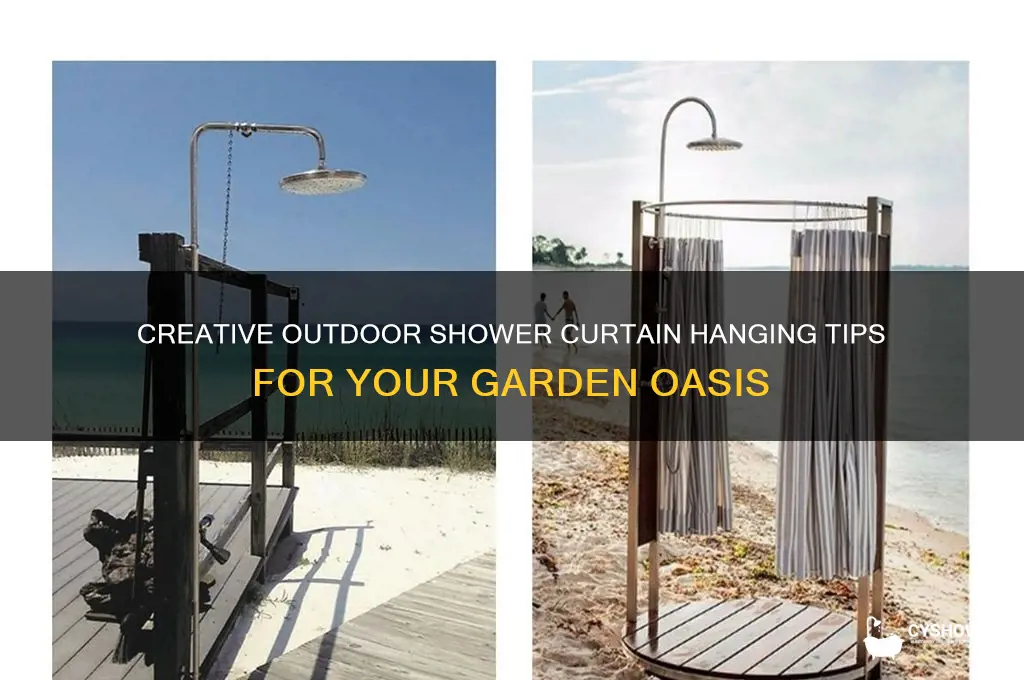 how to hang shower curtain in garden