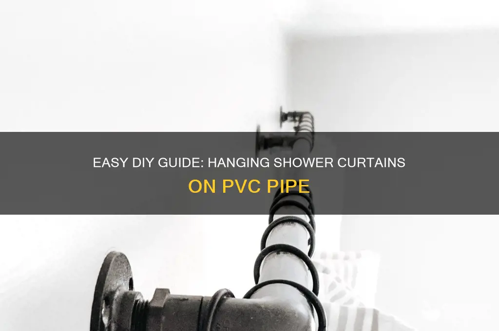 how to hang shower curtains on pvc pipe
