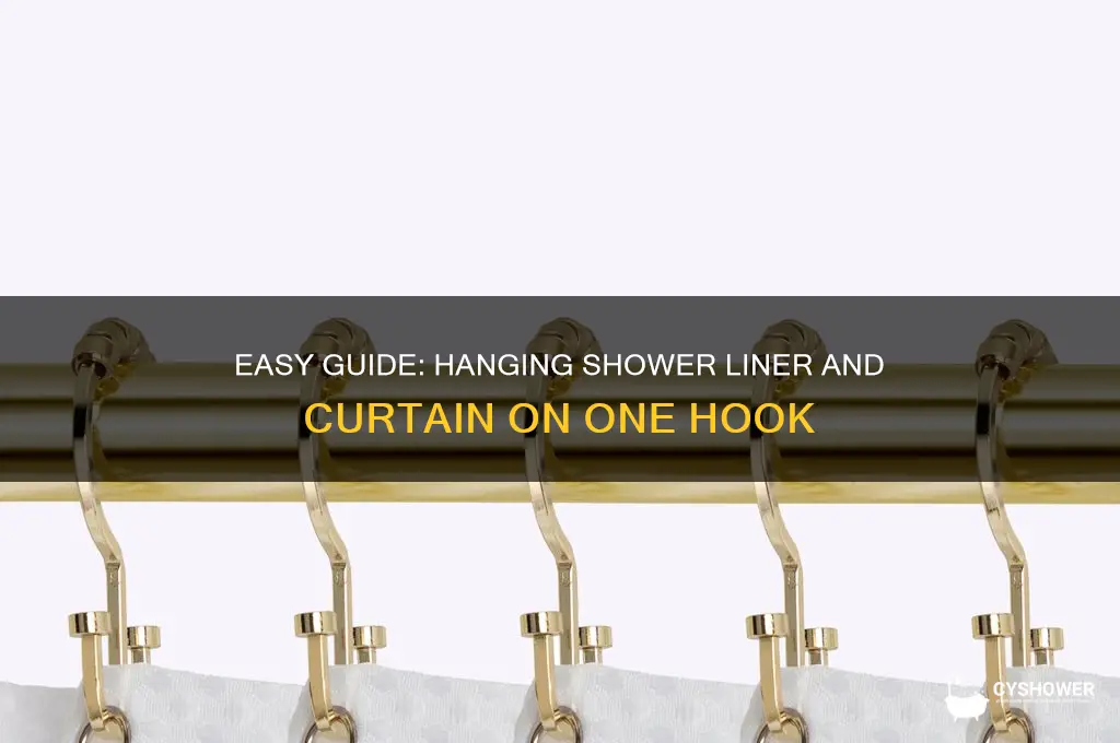how to hang shower liner and curtain on same hook