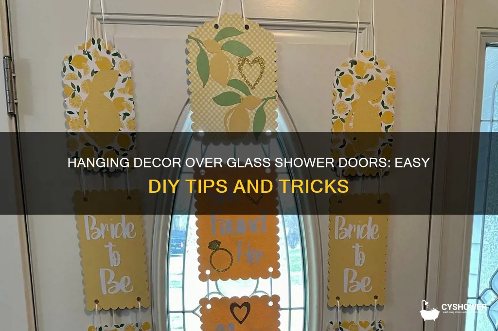 how to hang something over glass shower door