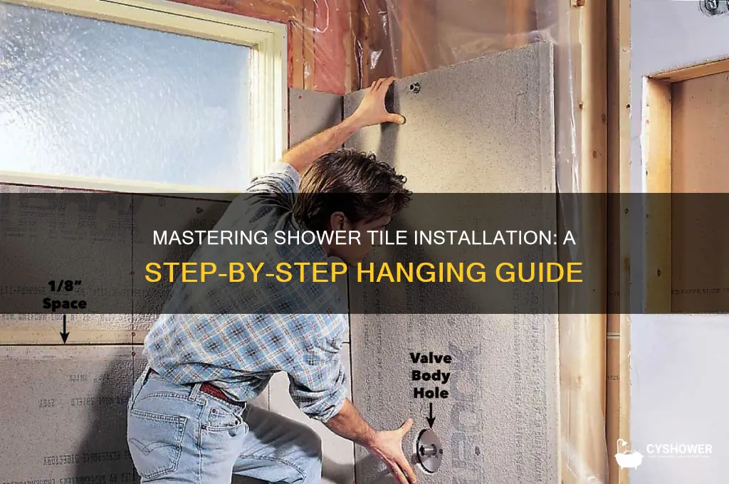 how to hang tile in shower