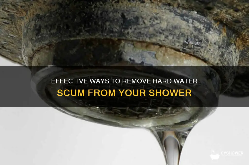 how to hard water scum from shower