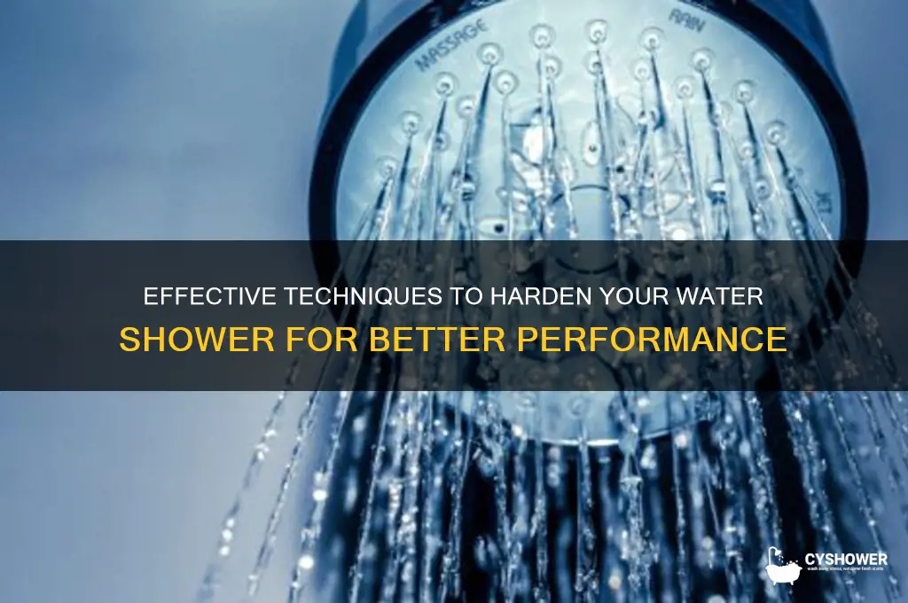 how to harden water shower
