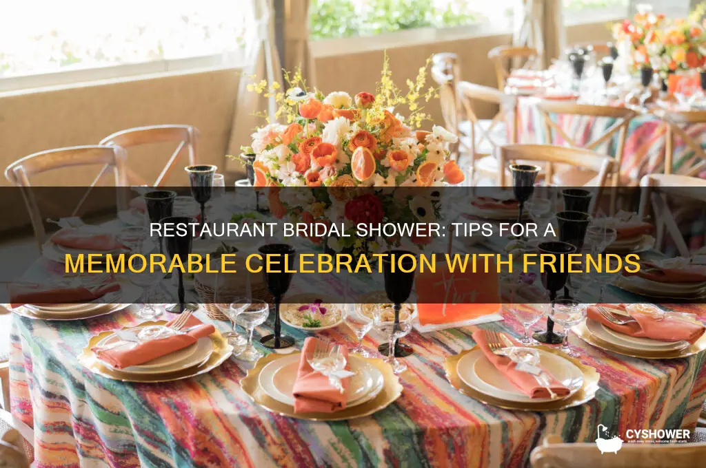 how to have a bridal shower at a restaurant