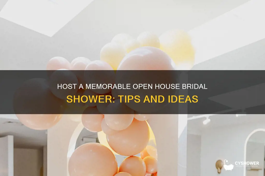 how to have a open house bridal shower
