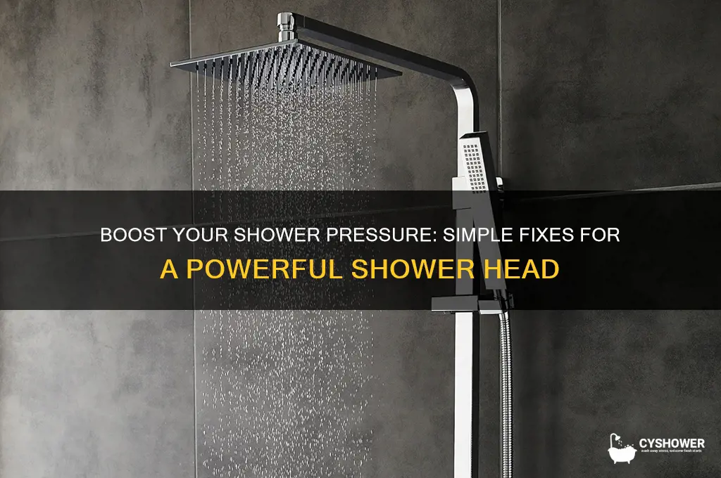 how to have more pressure in your shower head