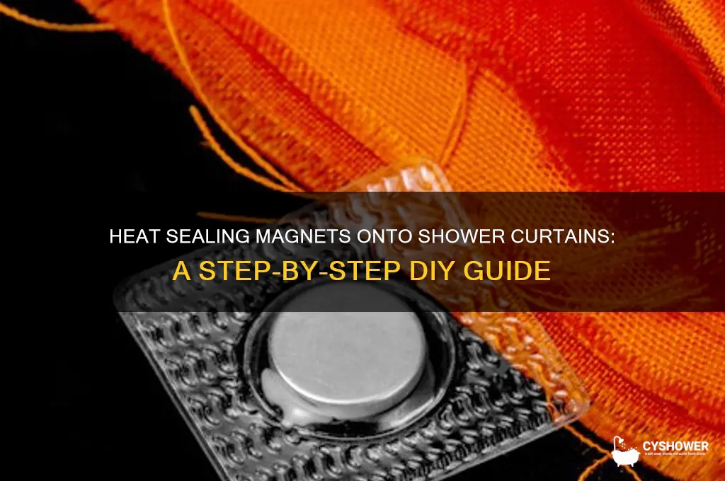 how to heat seal individual magnets onto shower curtains