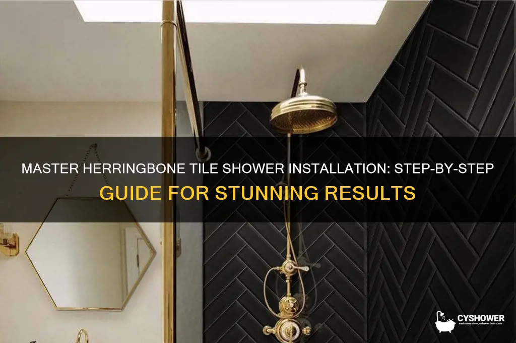 how to herringbone tile a shower