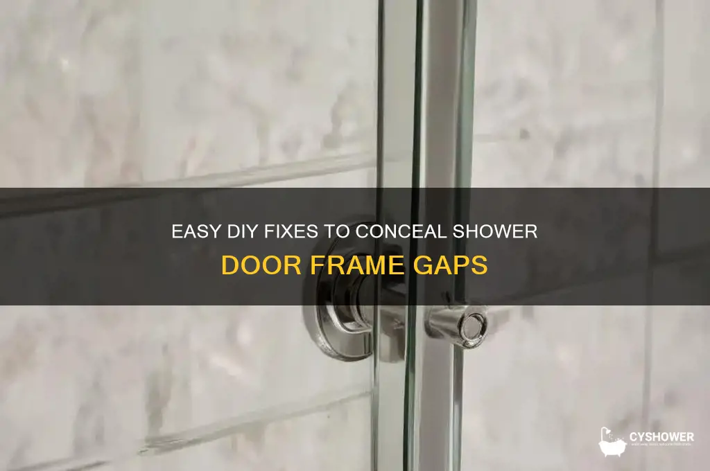 how to hide gap in shower door frame