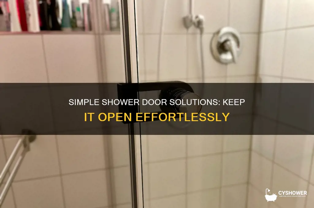 how to hold shower door open