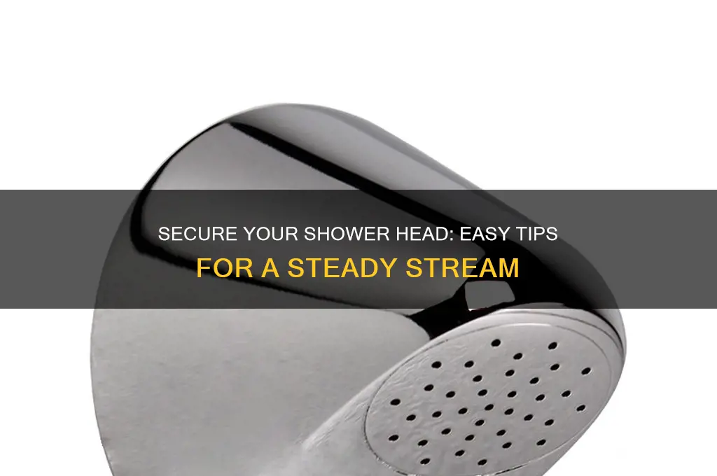 how to hold shower head in place