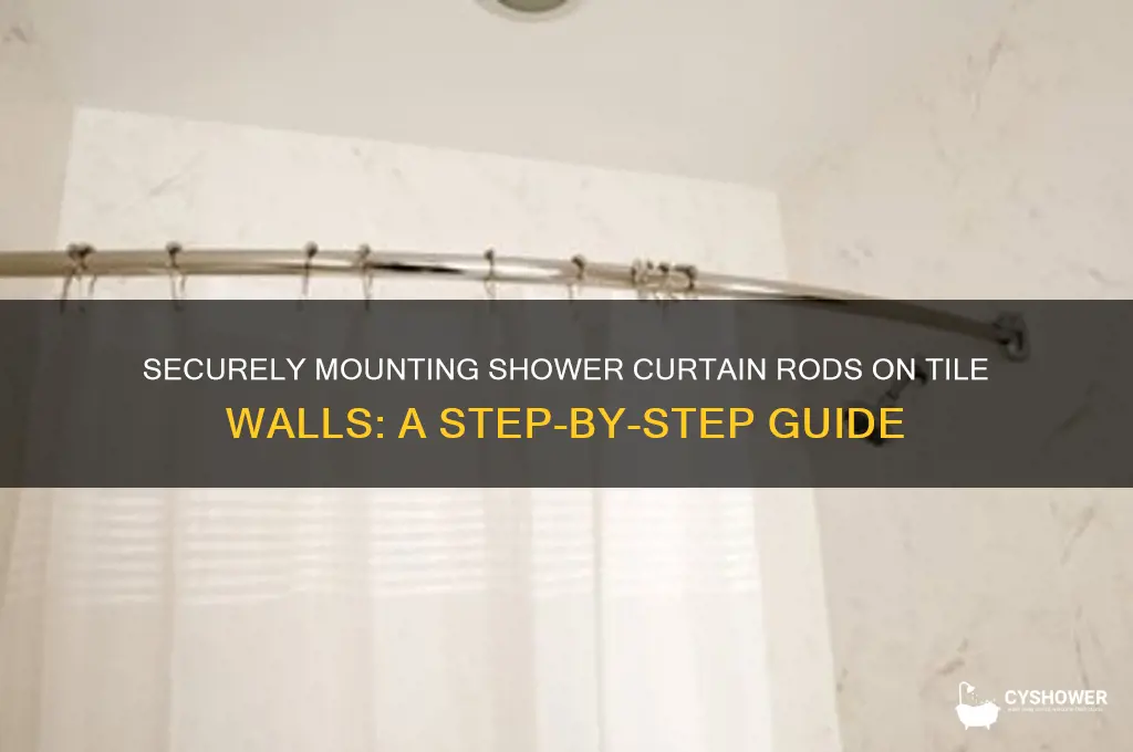 how to hold up shower curtain rod tile wall