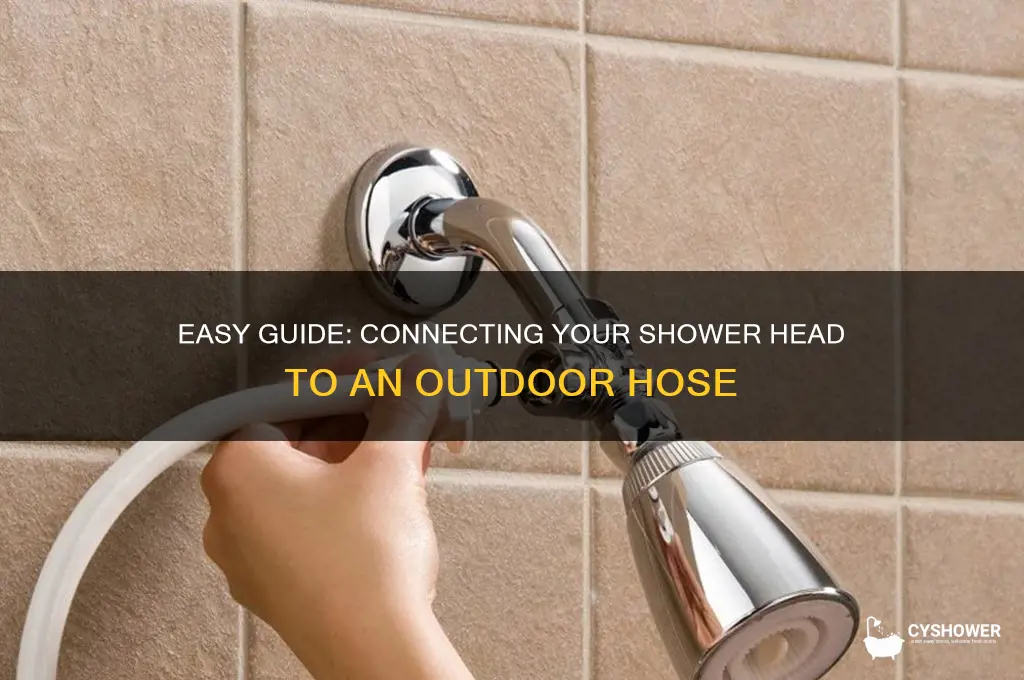 how to hook a shower head to an outdoor hose