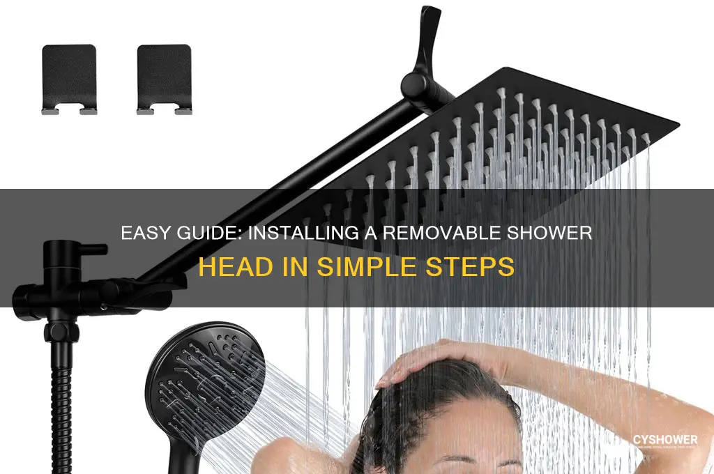 how to hook up a removable shower head