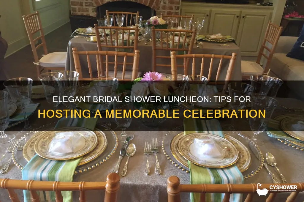 how to host a bridal shower luncheon