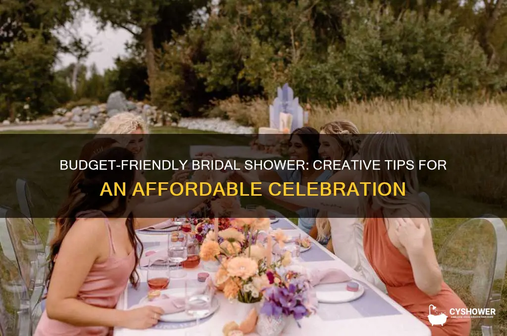 how to host a cheap bridal shower