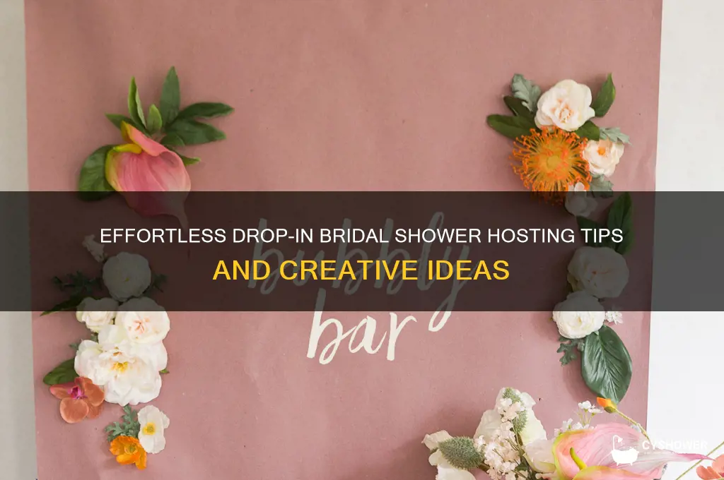 how to host a drop in bridal shower
