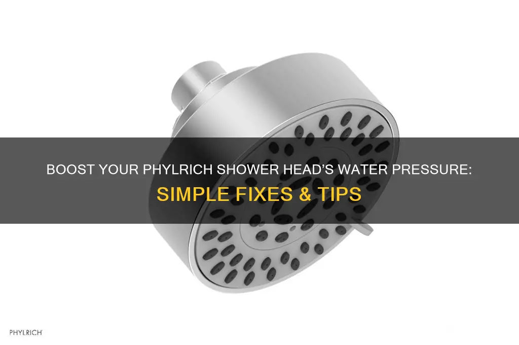 how to improve phylrich shower head low water pressure