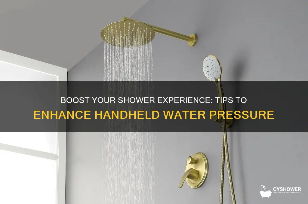 how to improve water pressure handheld shower head