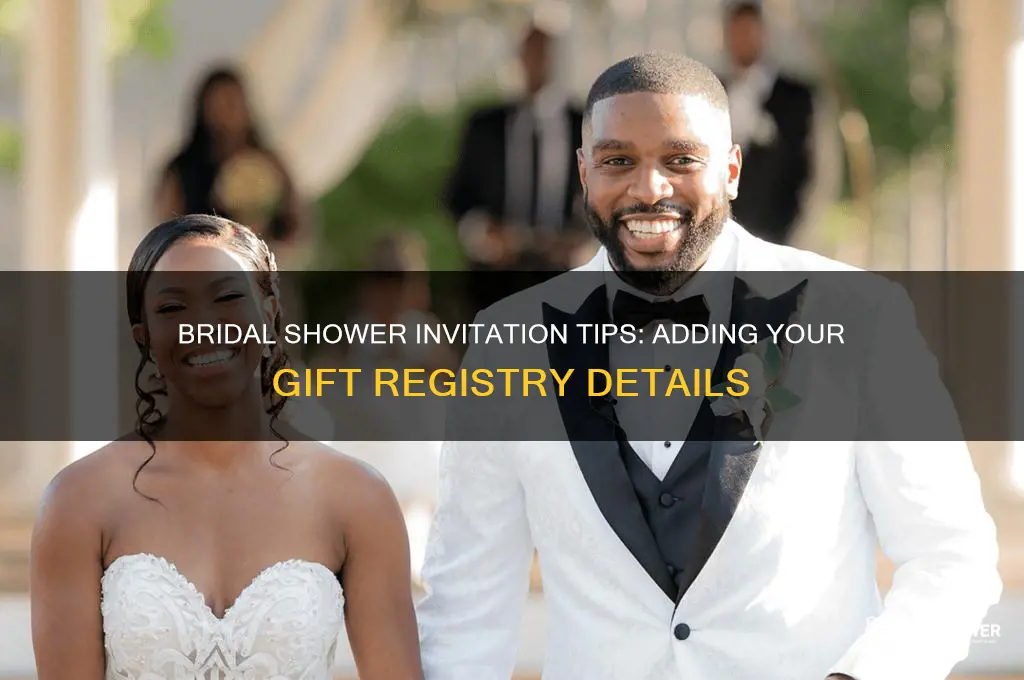 how to include gift registry on bridal shower invitation