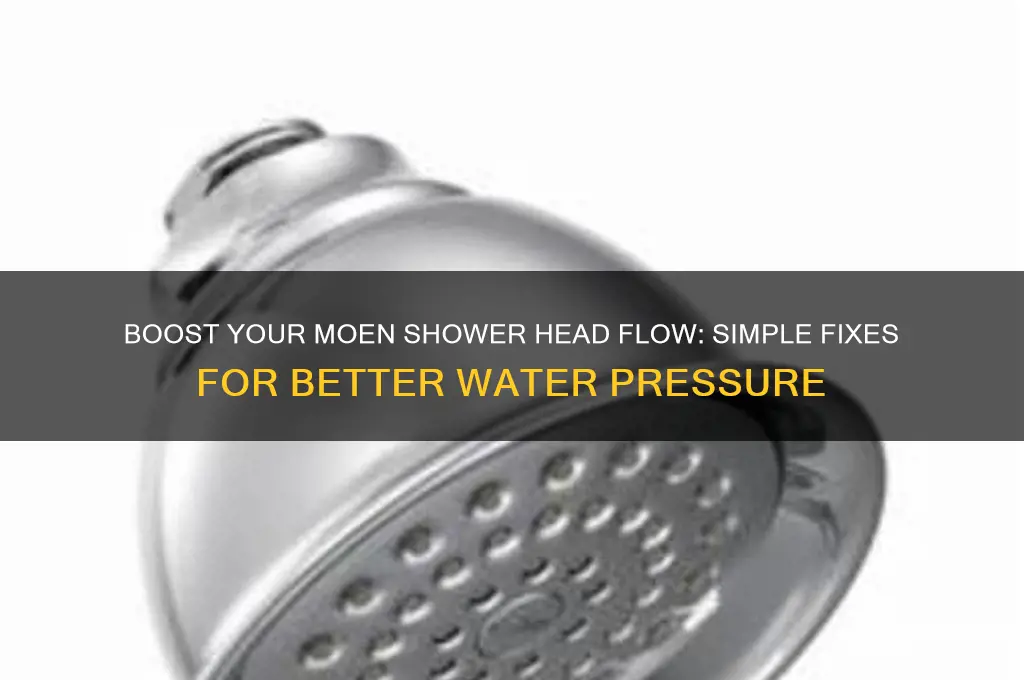 how to increase flow on moen shower head