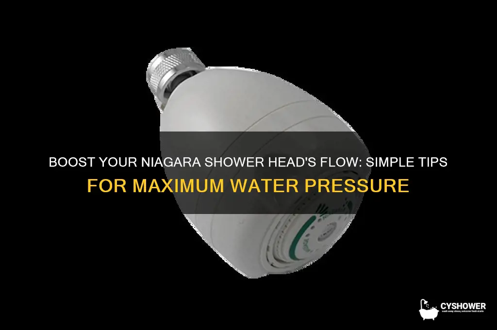 how to increase flow on niagra shower head