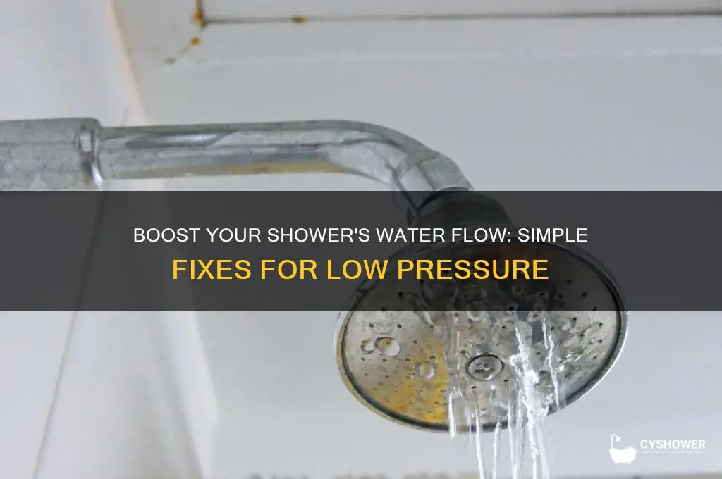 how to increase low water flow rate in shower