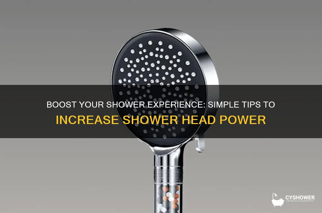 how to increase power in shower head