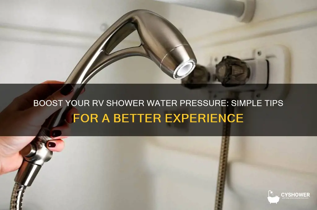 how to increase rv shower water pressure