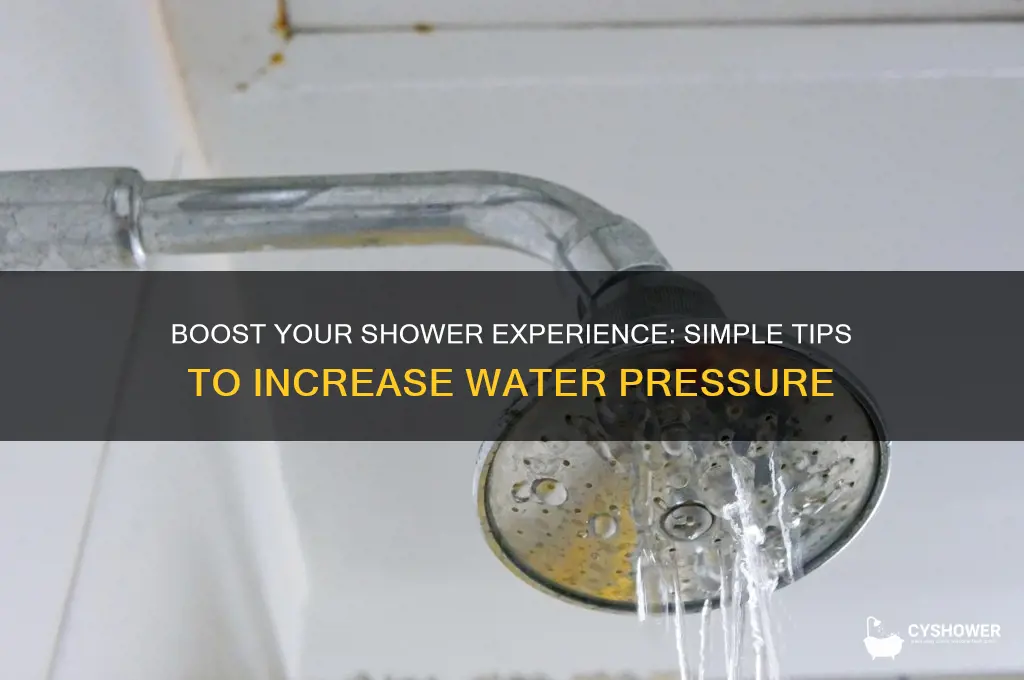 how to increase shower head pressure