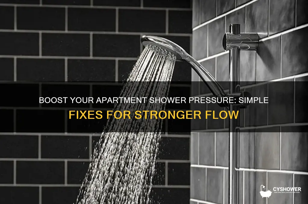 how to increase shower water pressure in apartment