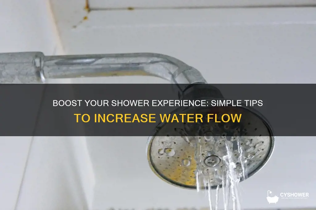 how to increase water flow on shower heaf