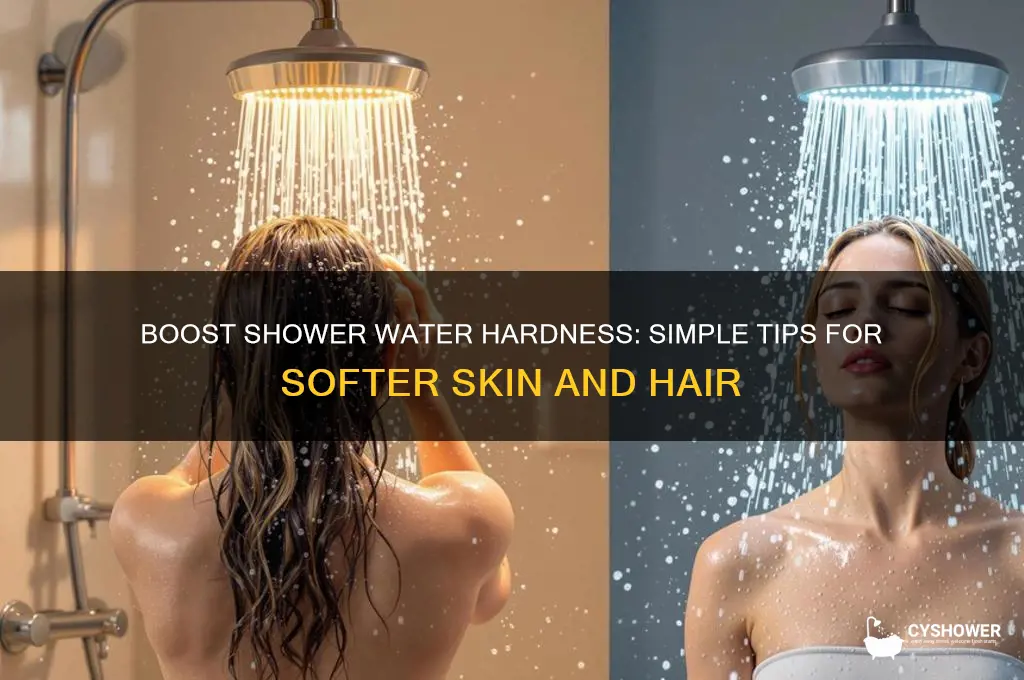 how to increase water hardness in shower