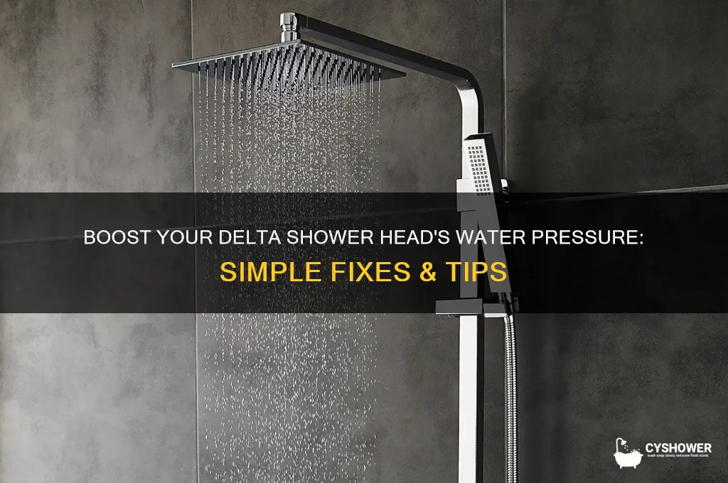 how to increase water pressure in a delta shower head