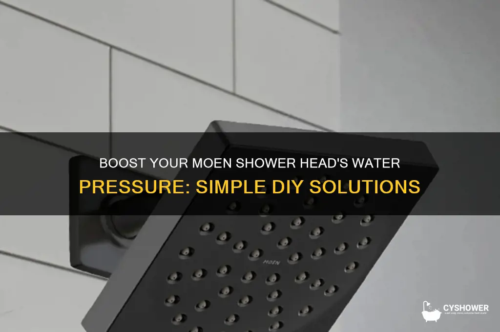 how to increase water pressure in a moen shower head
