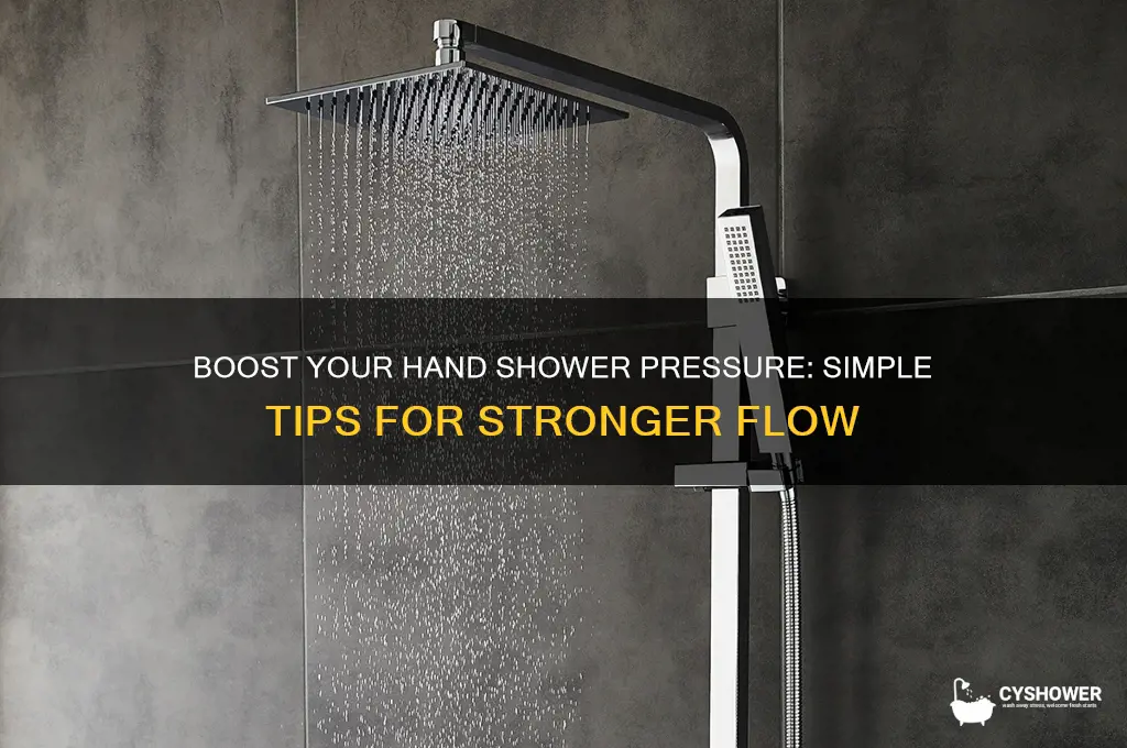 how to increase water pressure in hand shower