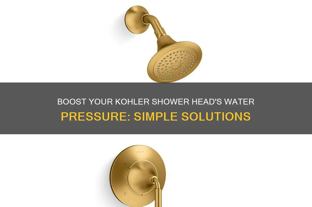 how to increase water pressure in kohler shower head