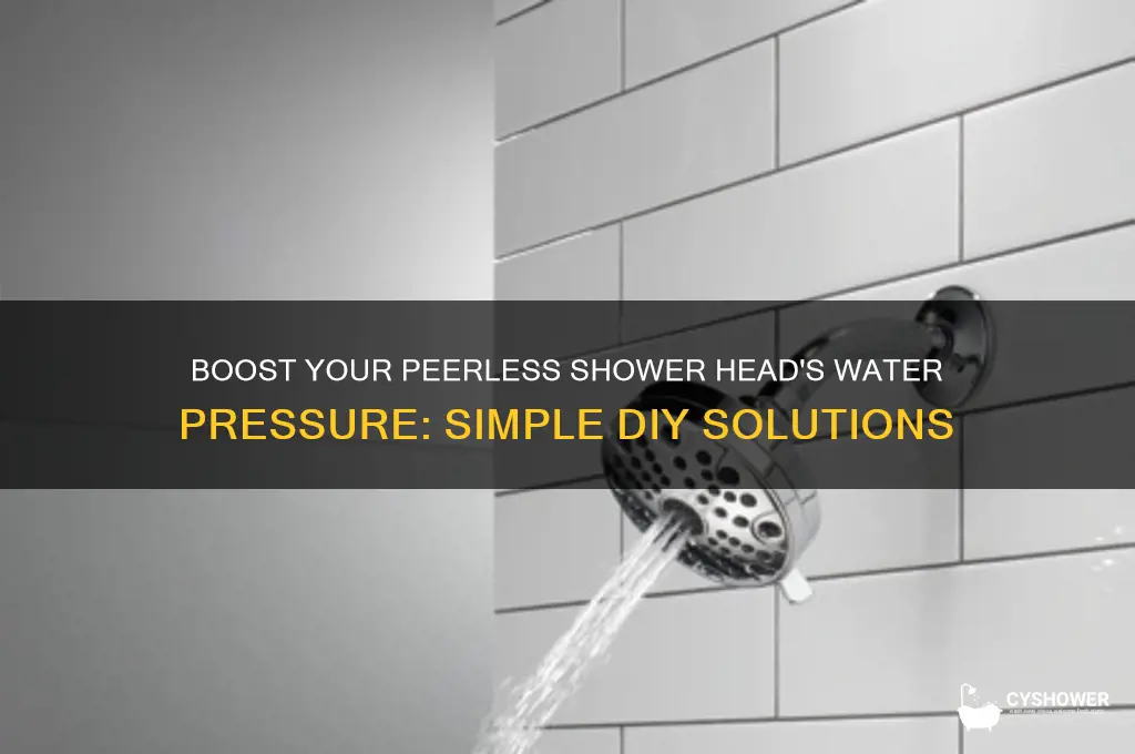 how to increase water pressure in peerless shower head