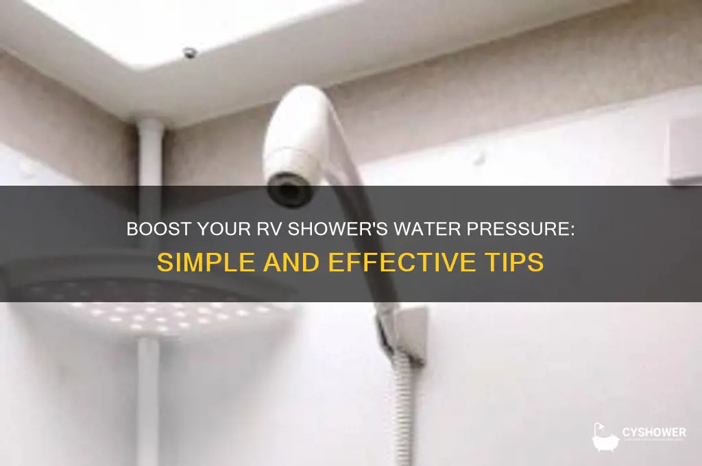 how to increase water pressure in rv shower