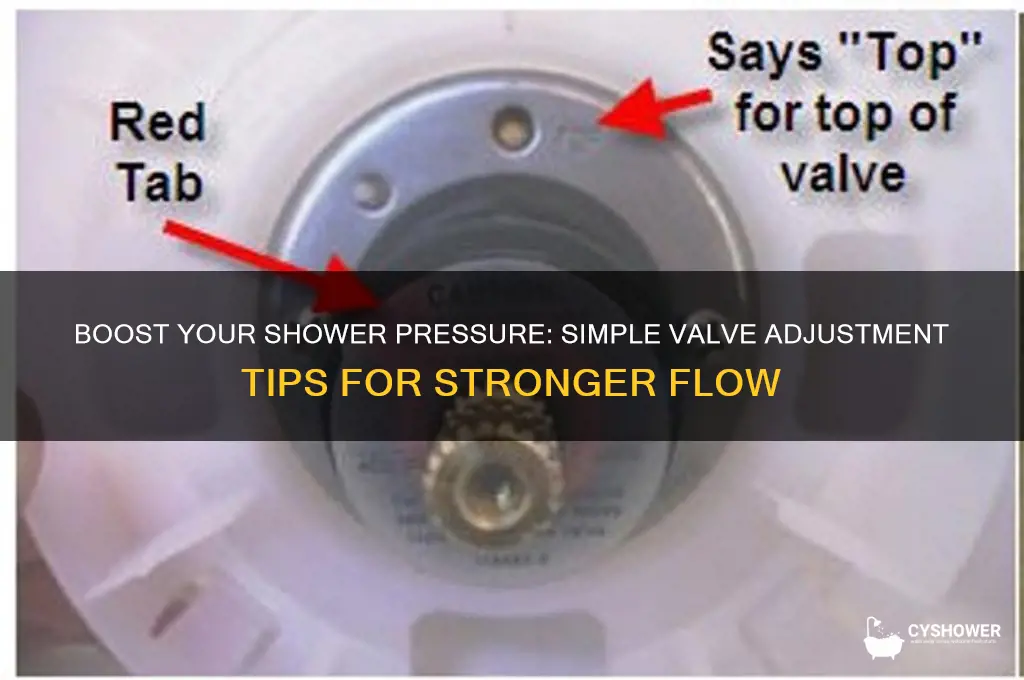 how to increase water pressure in shower from the valve