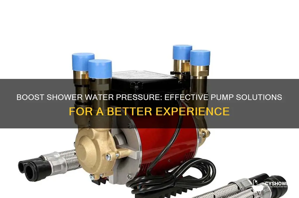 how to increase water pressure in shower with pump