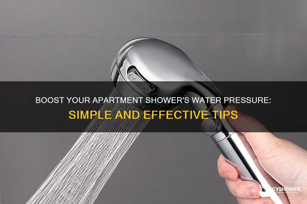 how to increase water pressure shower apartment