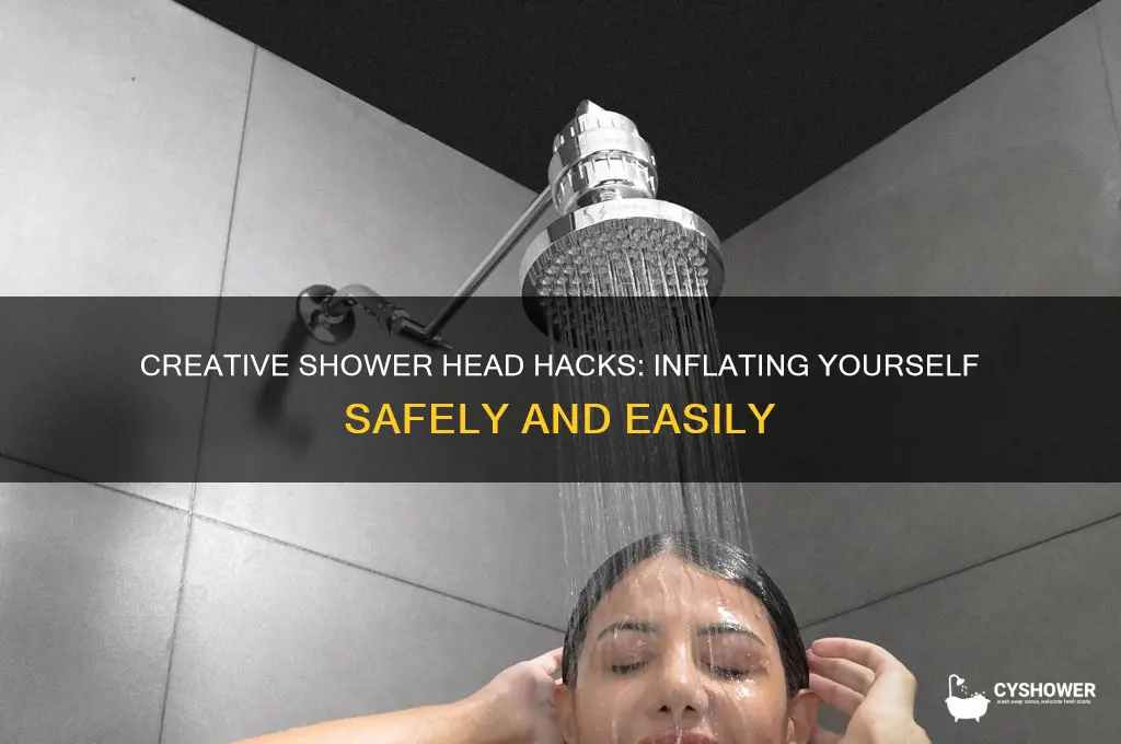 how to inflate yourself with a shower head