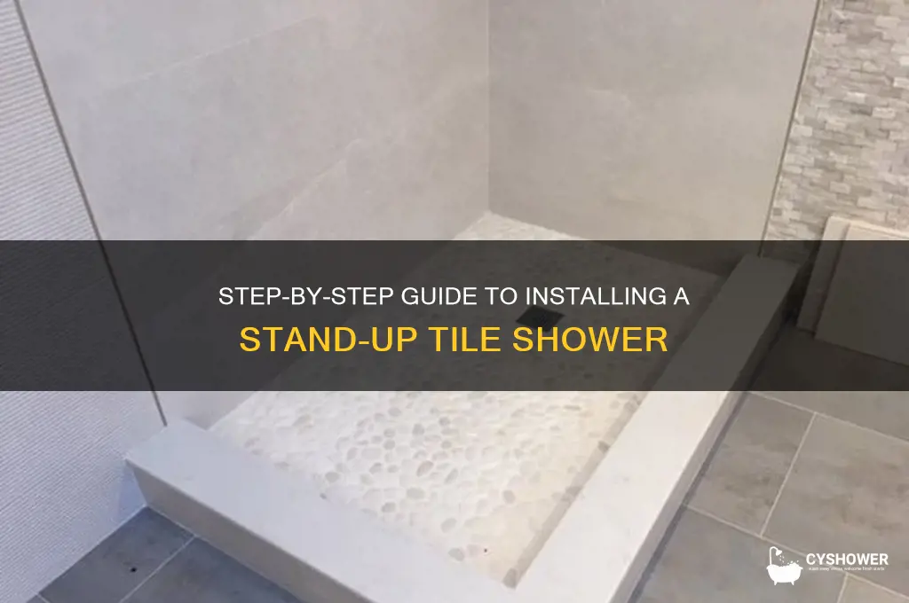 how to instal a stand up tile shower