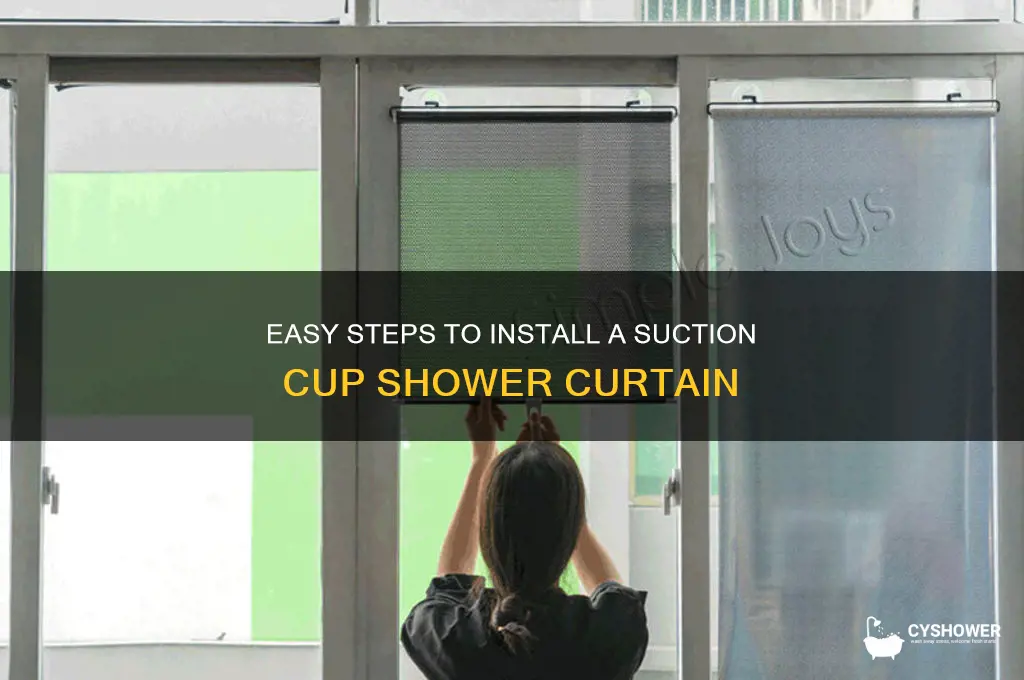 how to instal shower curtain that has suction cups