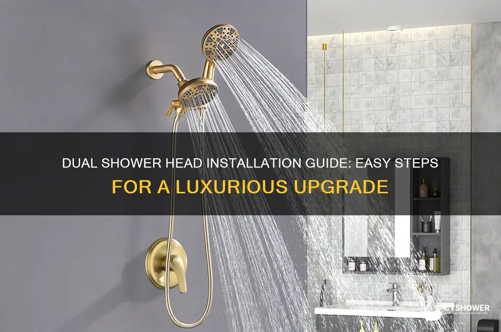 how to install 2 shower heads